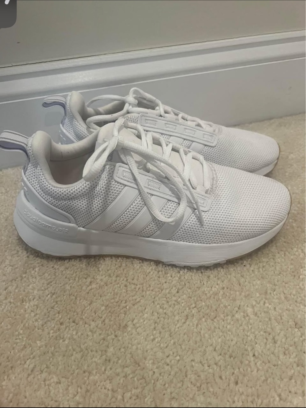 adidas Women's All-White Mesh Athletic Sneakers Sz 7